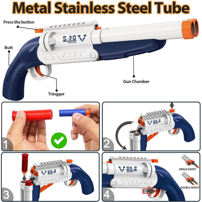 تفنگ پوکه پران تیر اسفنجی سایز متوسط