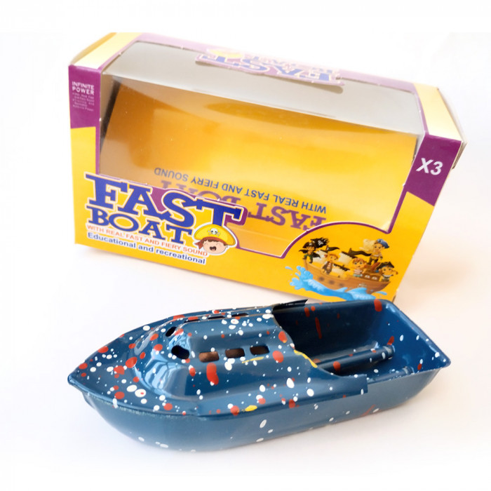 قایق بخار تندر سایز مینی رنگ آبی تیره